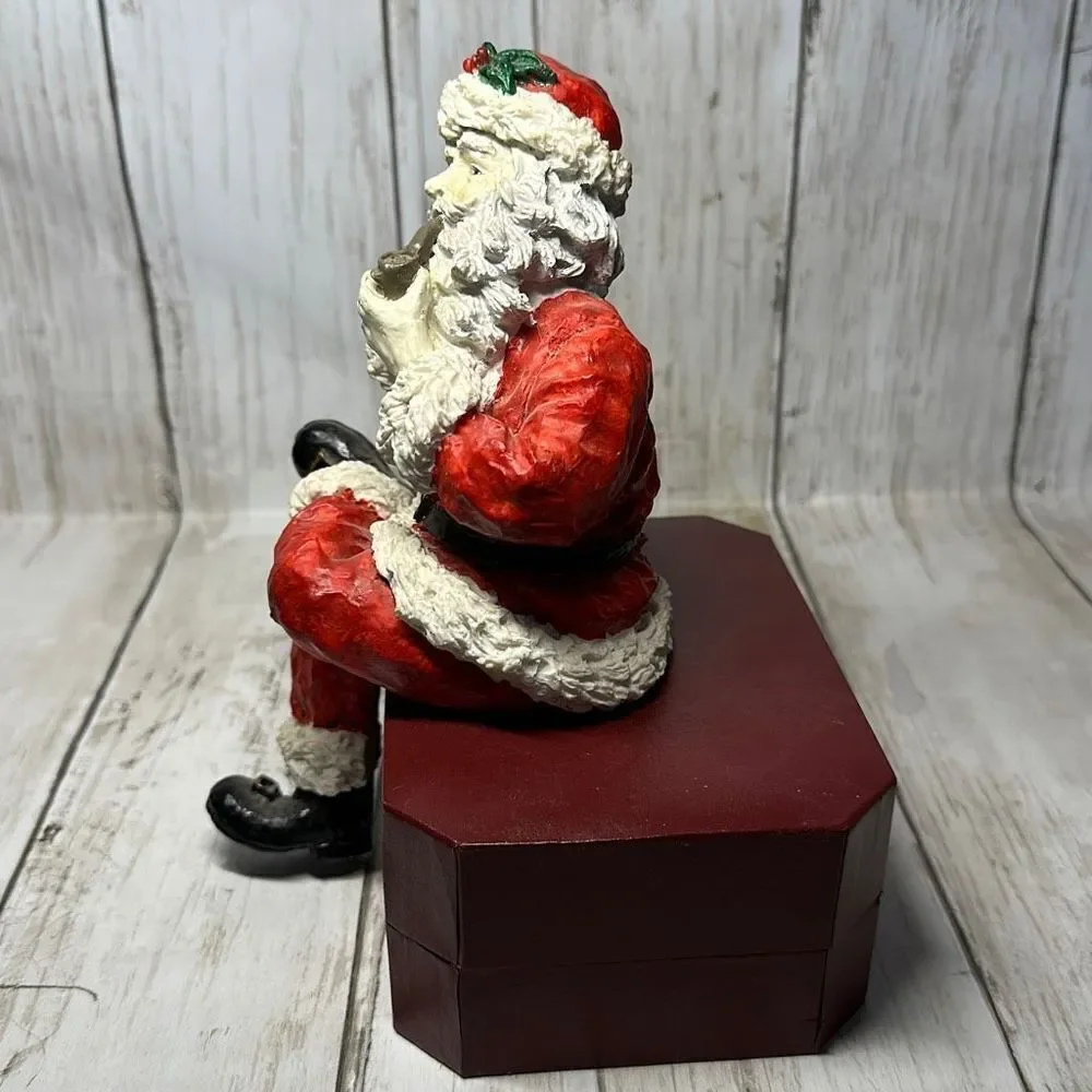 Vintage Santa Claus Leg Crossed‎ Shelf Sitter Figurine Christmas Holidays Winter
